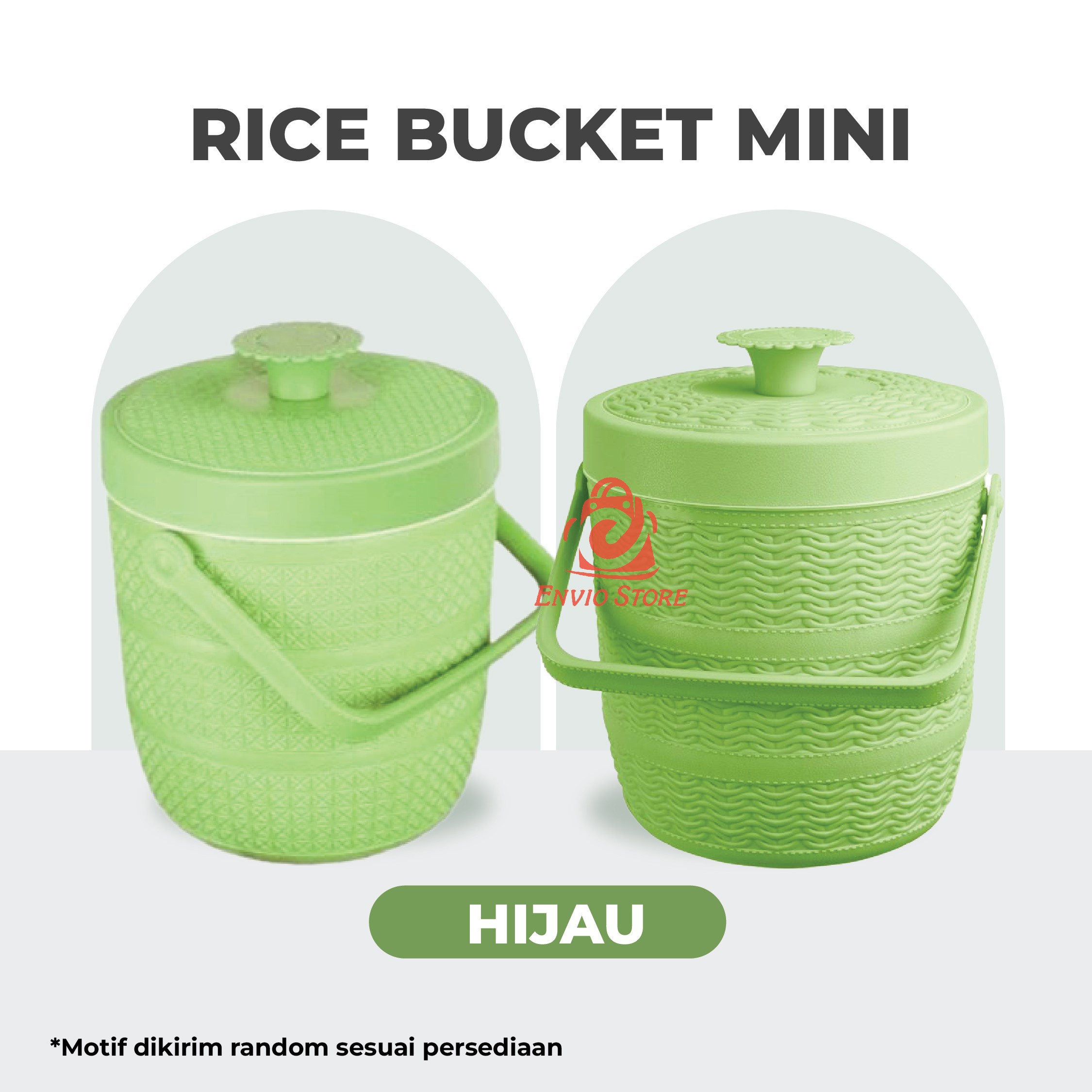 TRI J - Mini Rice Bucket Motif Rotan - HIJAU (Termos Nasi & Es) 3,5L (Kode 6.5) TRI J - Mini Rice Bucket Motif Rotan - HIJAU (Termos Nasi & Es) 3,5L (Kode 6.5)