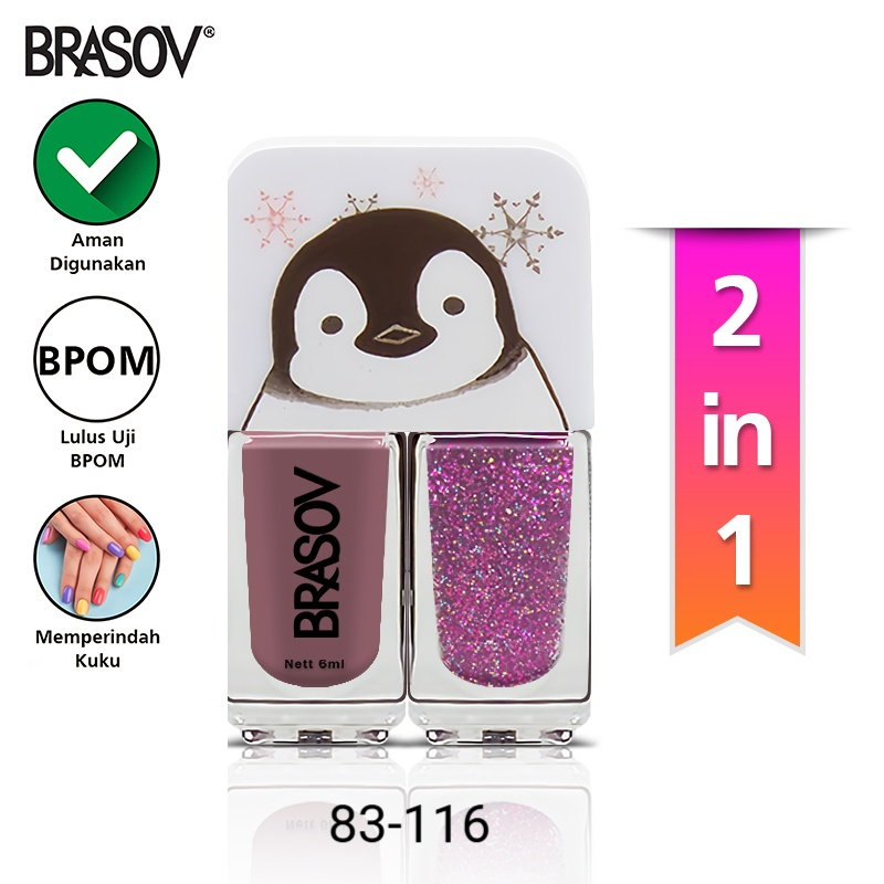 Brasov Nail Polish 2in1 Karakter 83-116 (Cat Kuku / Kutek 2x6ml)