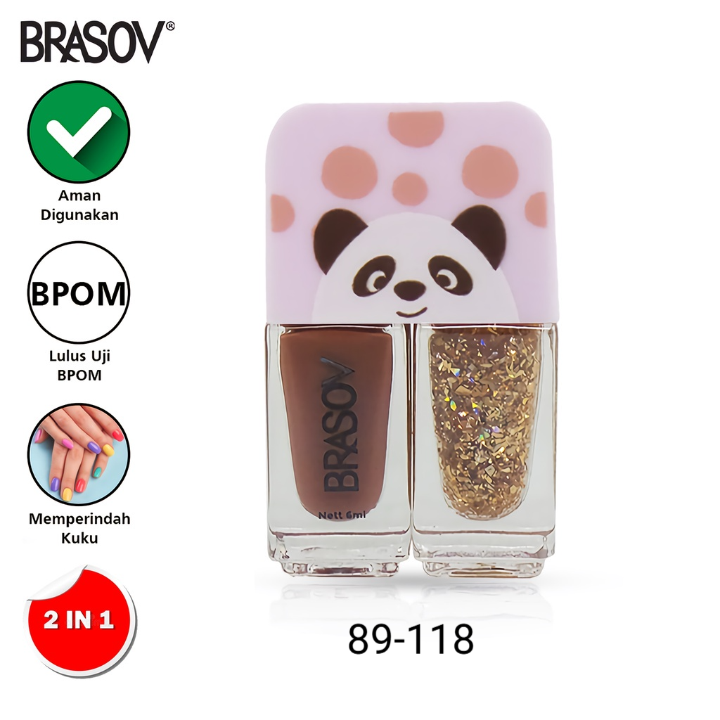 Brasov Nail Polish 2in1 Karakter 89-118 (Cat Kuku / Kutek 2x6ml)
