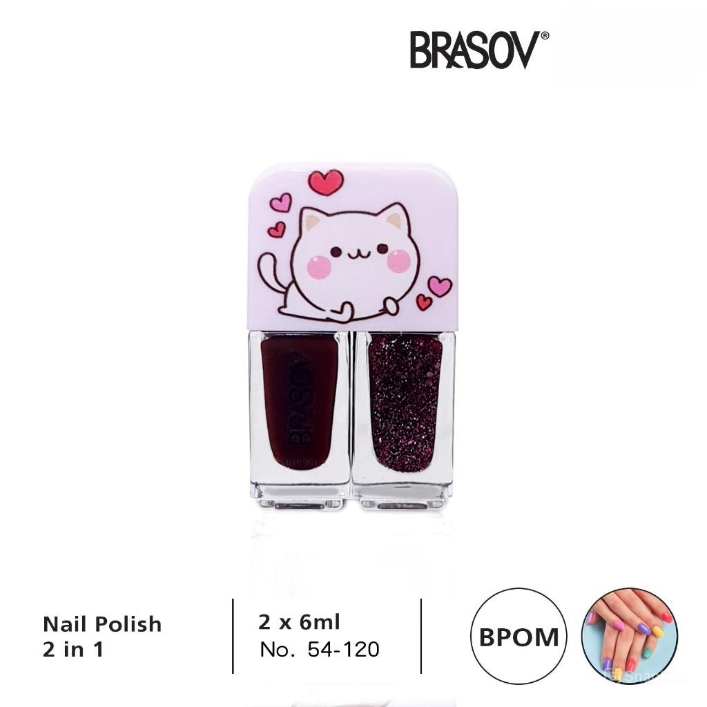 Brasov Nail Polish 2in1 Karakter 54-120 (Cat Kuku / Kutek 2x6ml) Brasov Nail Polish 2in1 Karakter 54-120 (Cat Kuku / Kutek 2x6ml)