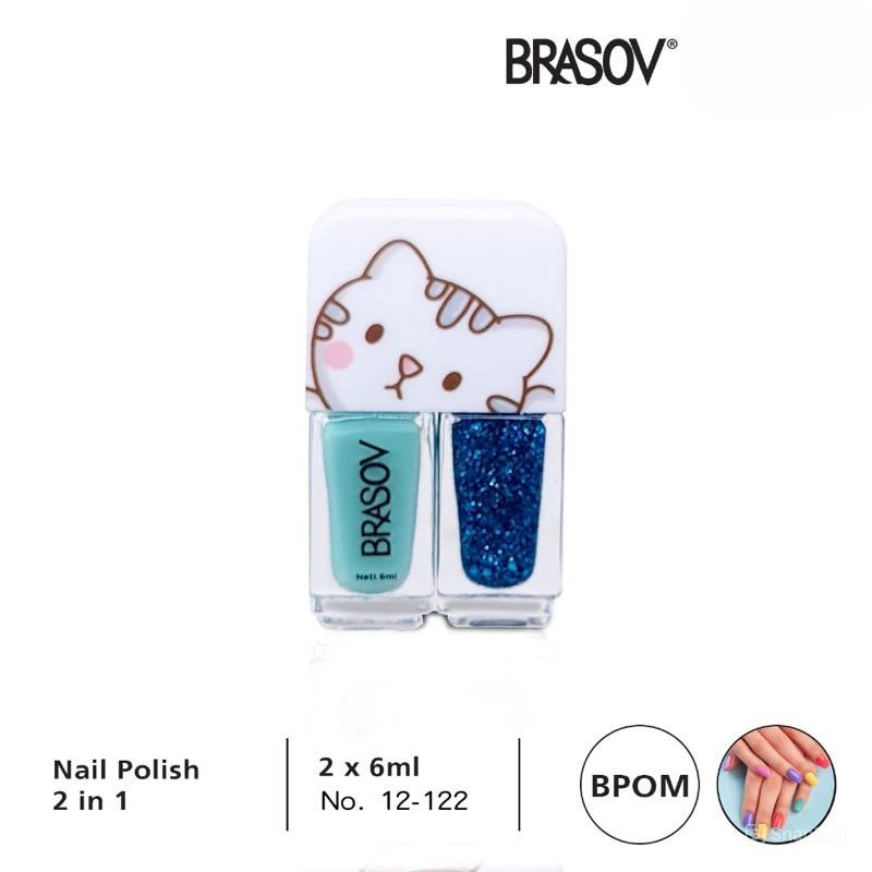 Brasov Nail Polish 2in1 Karakter 12-122 (Cat Kuku / Kutek 2x6ml)