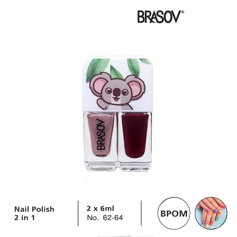 Brasov Nail Polish 2in1 Karakter 62-64 (Cat Kuku / Kutek 2x6ml)