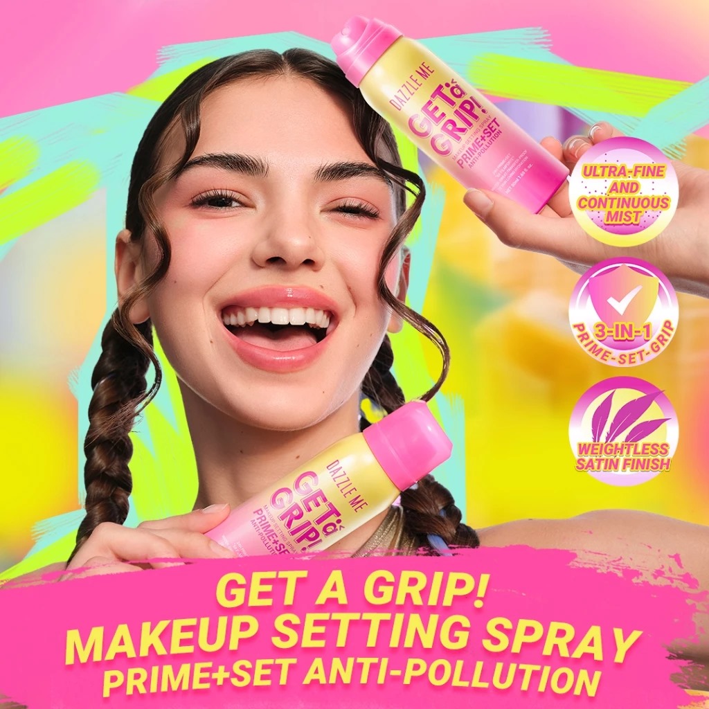 Dazzle Me Get a Grip! Makeup Setting Spray Prime + Set Anti Pollution 50ml