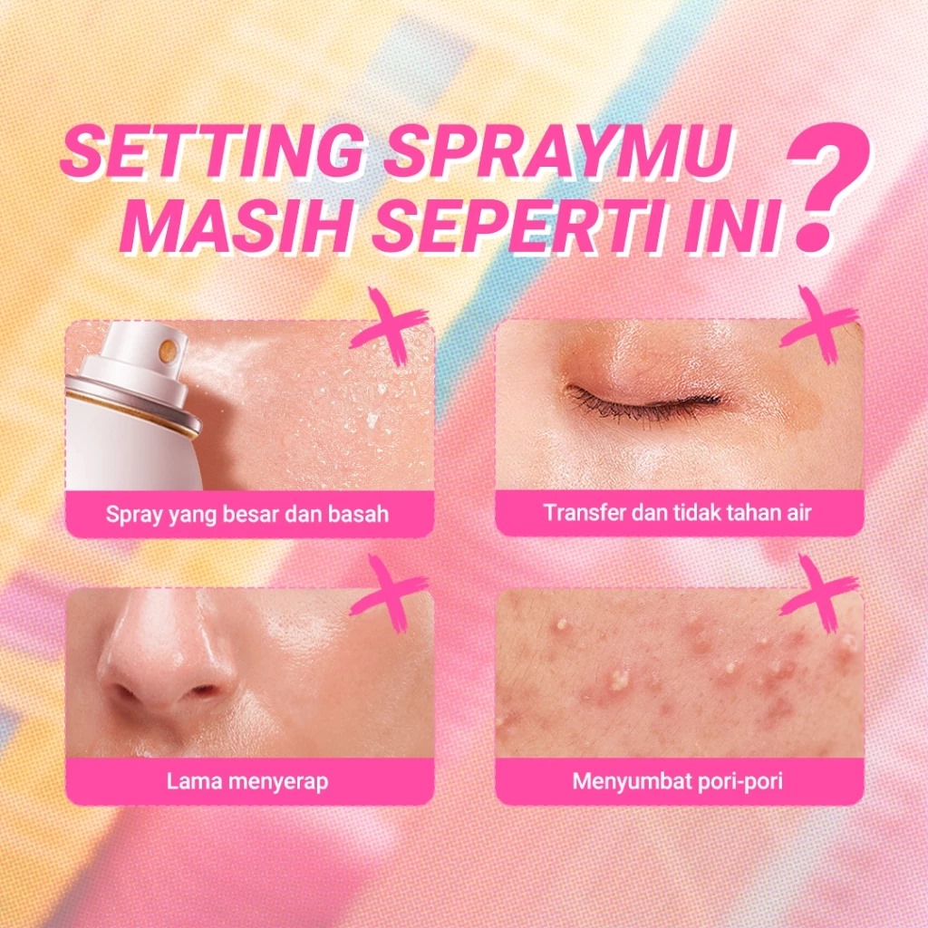 Dazzle Me Get a Grip! Makeup Setting Spray Prime + Set Anti Pollution 50ml