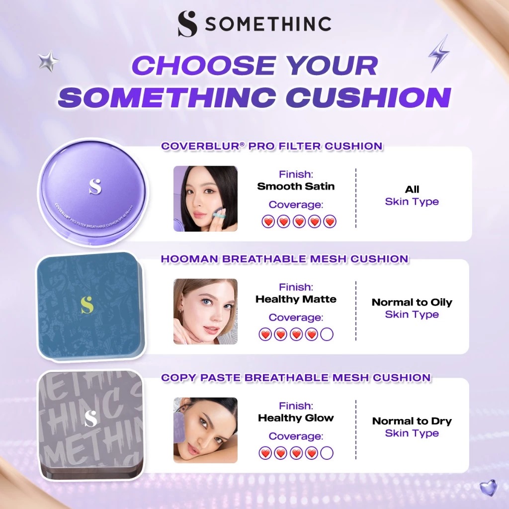 Somethinc Coverblur Pro Filter Breathable Cushion SPF40 PA++++ 12gr - W01 Bijoux