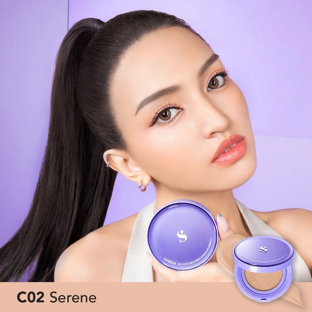 Somethinc Coverblur Pro Filter Breathable Cushion SPF40 PA++++ 12gr - C02 Serene