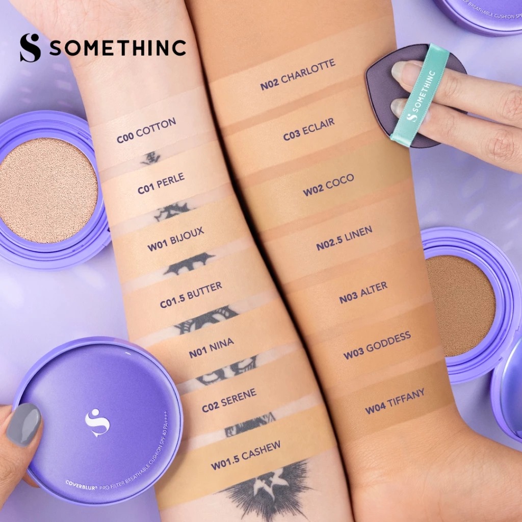 Somethinc Coverblur Pro Filter Breathable Cushion SPF40 PA++++ 12gr - N02.5 Linen