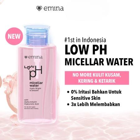 Emina Low pH Micellar Water 125ml - Hyalu Bright & Smooth