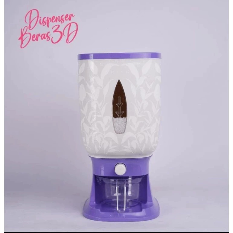 TRI J - Dispenser Beras Motif 10kg - UNGU (Tempat Penyimpanan Beras / Rice Box) TRI J - Dispenser Beras Motif 10kg - UNGU (Tempat Penyimpanan Beras / Rice Box)