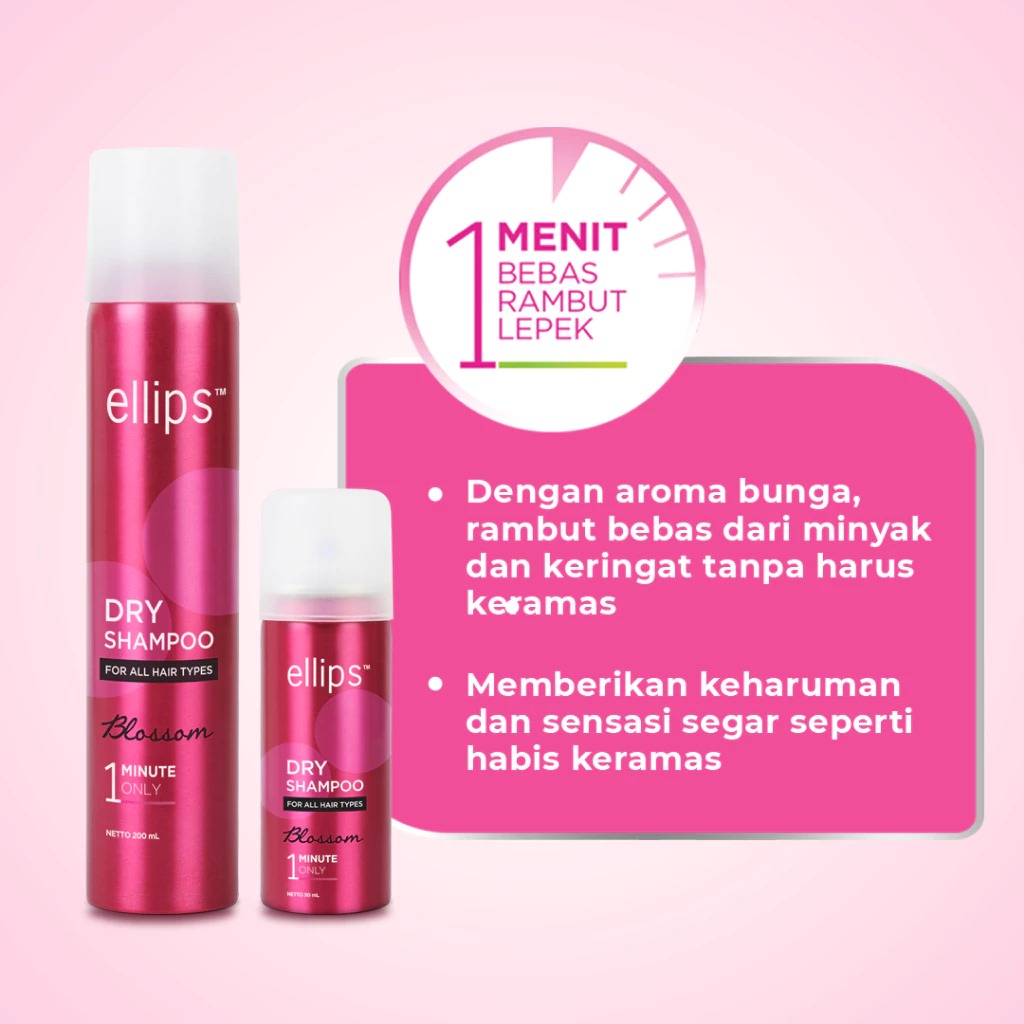 Ellips Dry Shampoo 50ml - Blossom Ellips Dry Shampoo 50ml - Blossom
