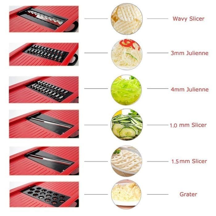 Mandoline Slicer Vegetable Cutter 7in1 - Parutan Serbaguna