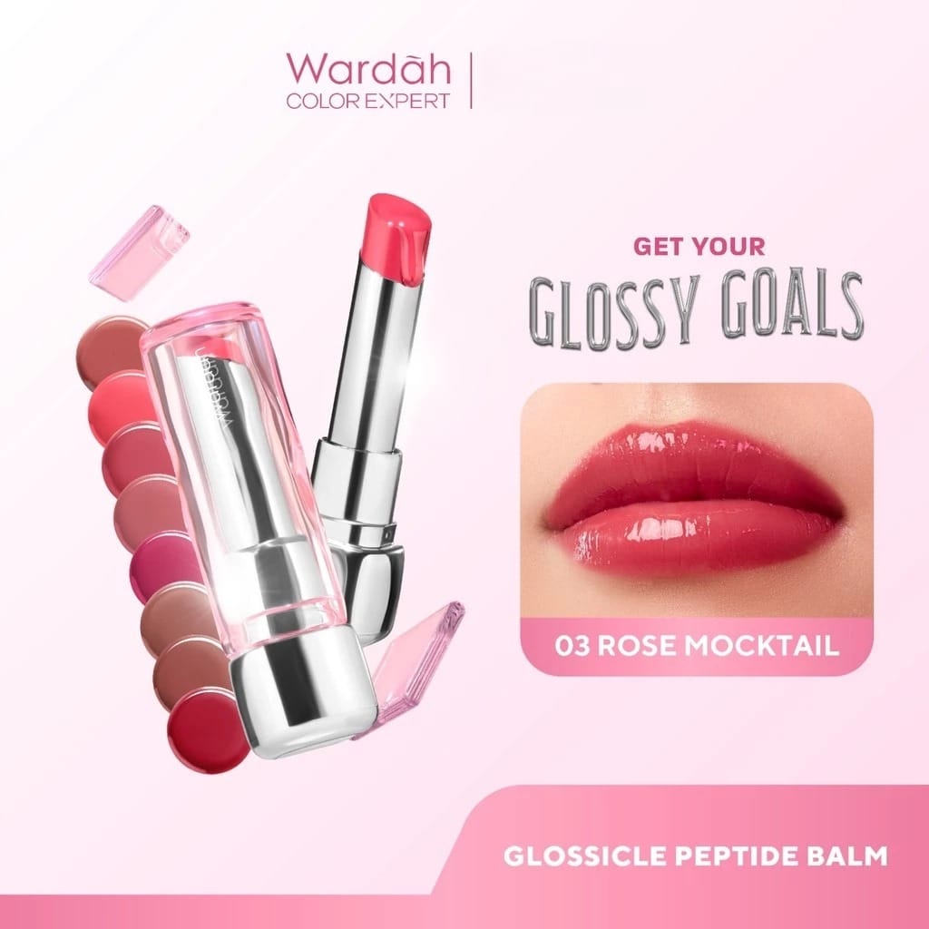 Wardah Glossicle Peptide Balm 3.2gr - 02 Pink Soda
