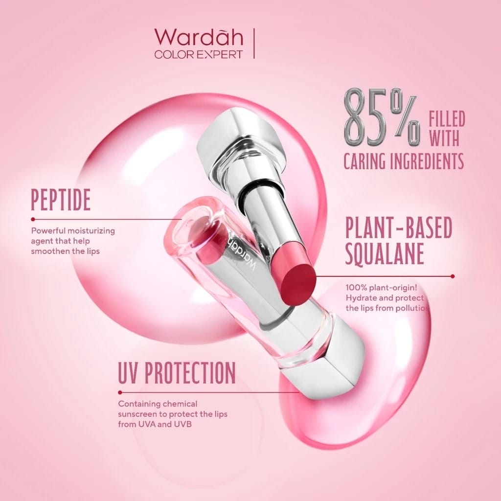 Wardah Glossicle Peptide Balm 3.2gr - 02 Pink Soda