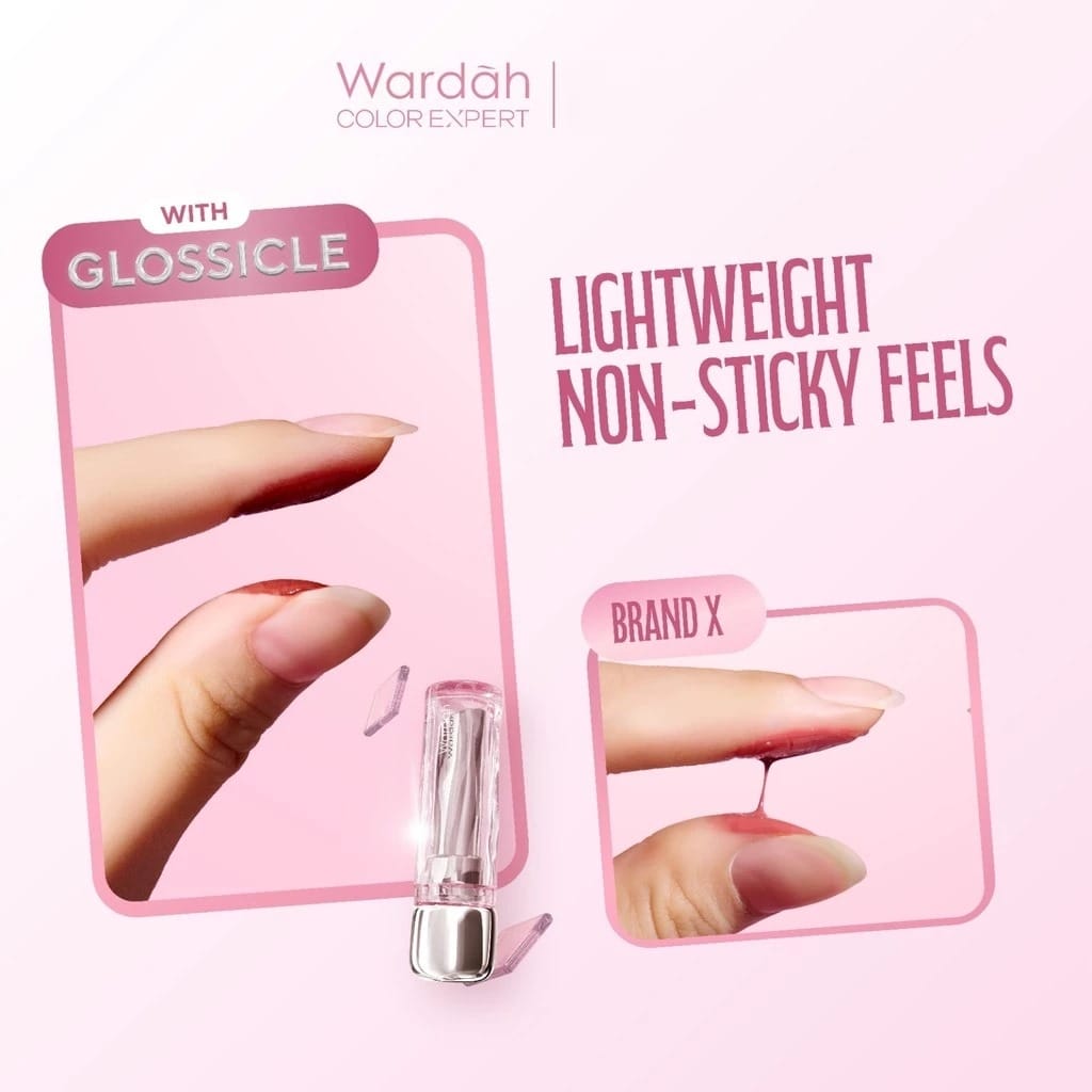 Wardah Glossicle Peptide Balm 3.2gr - 02 Pink Soda