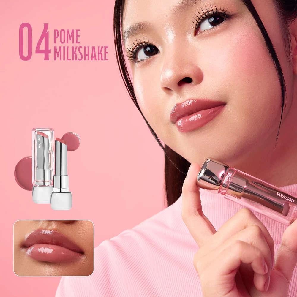 Wardah Glossicle Peptide Balm 3.2gr - 04 Pome Milkshake Wardah Glossicle Peptide Balm 3.2gr - 04 Pome Milkshake