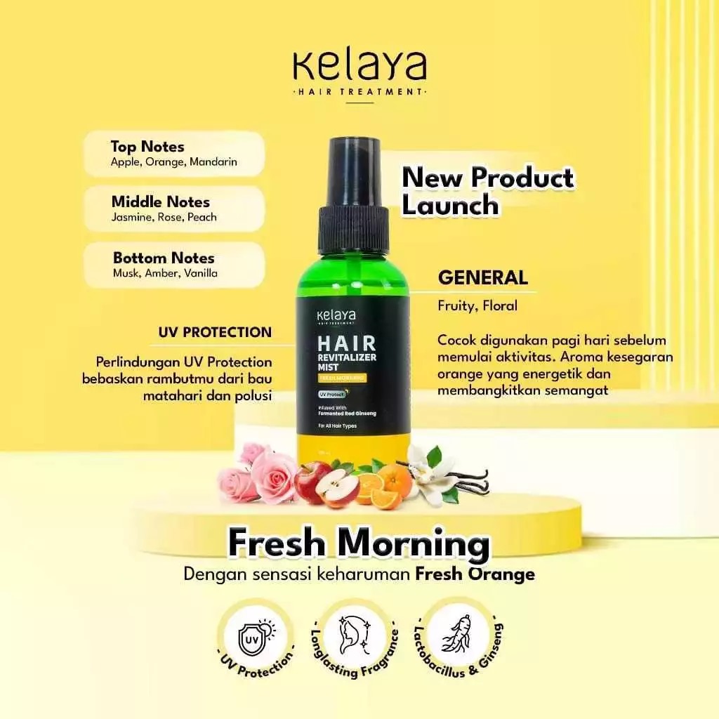 Kelaya Hair Treatment Hair Revitalizer Mist 100ml - Fresh Morning