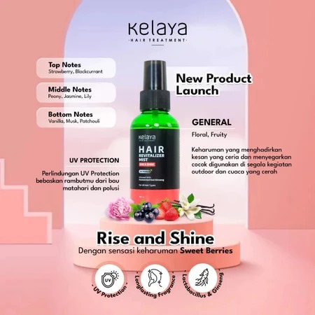 Kelaya Hair Treatment Hair Revitalizer Mist 100ml - Rise and Shine