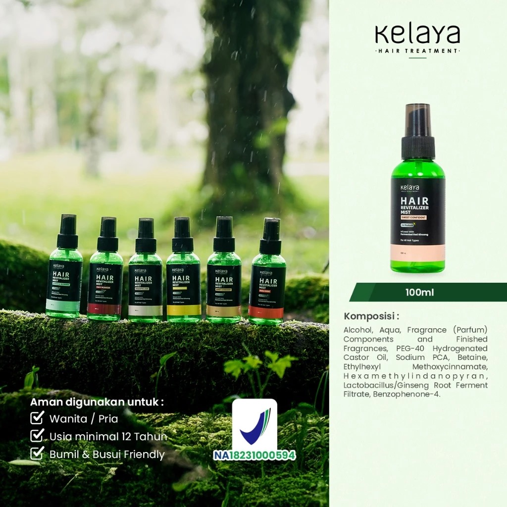 Kelaya Hair Treatment Hair Revitalizer Mist 100ml - Sweet Confidence