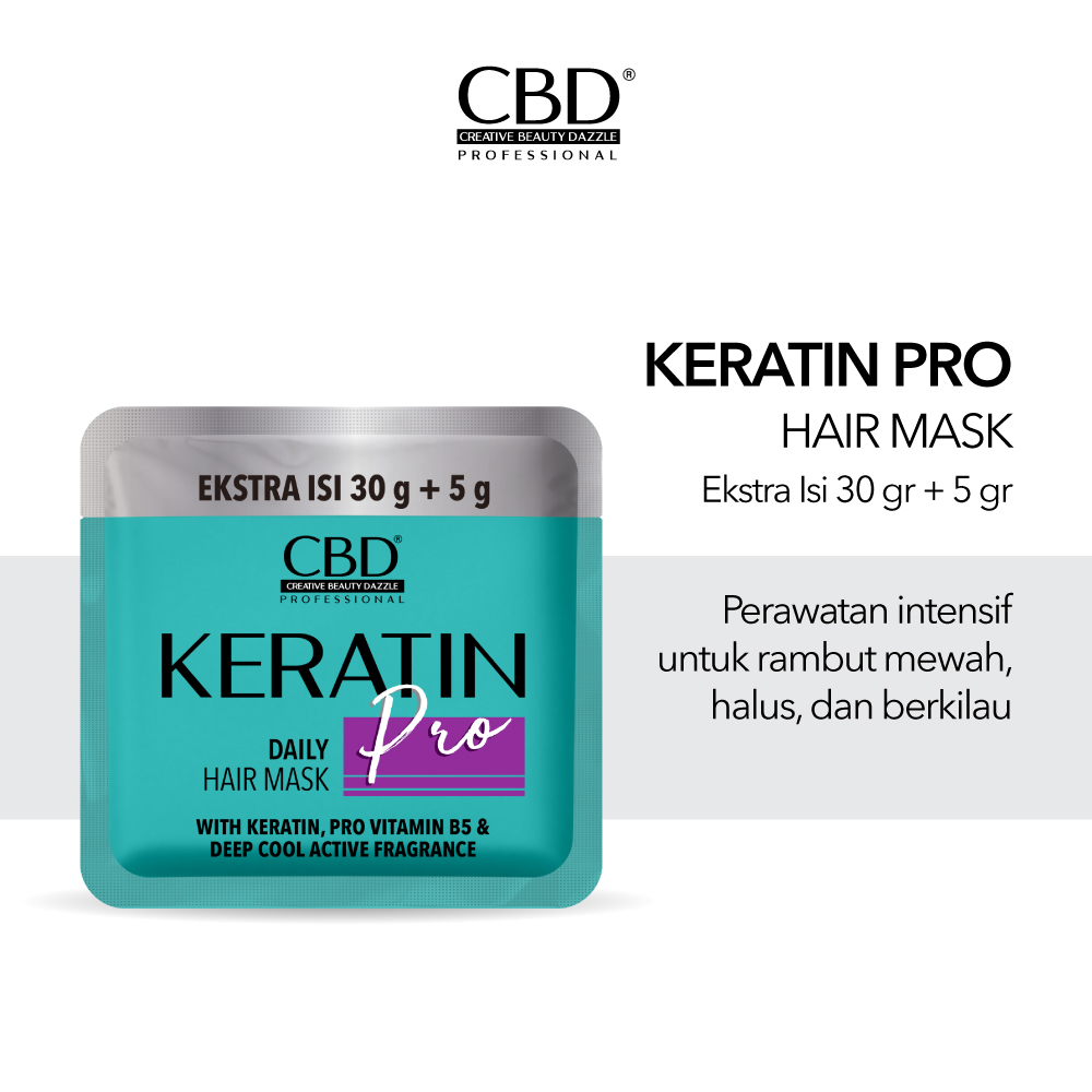 CBD Professional Keratin Pro - Daily Hair Mask Sachet 35gr (30+5) CBD Professional Keratin Pro - Daily Hair Mask Sachet 35gr (30+5)