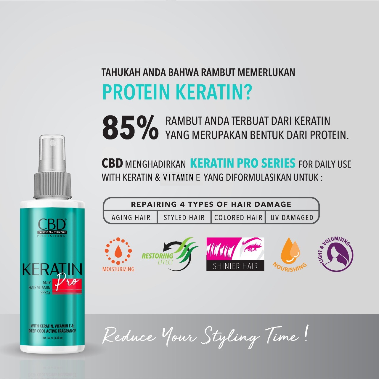 CBD Professional Keratin Pro - Daily Hair Vitamin Spray 100ml