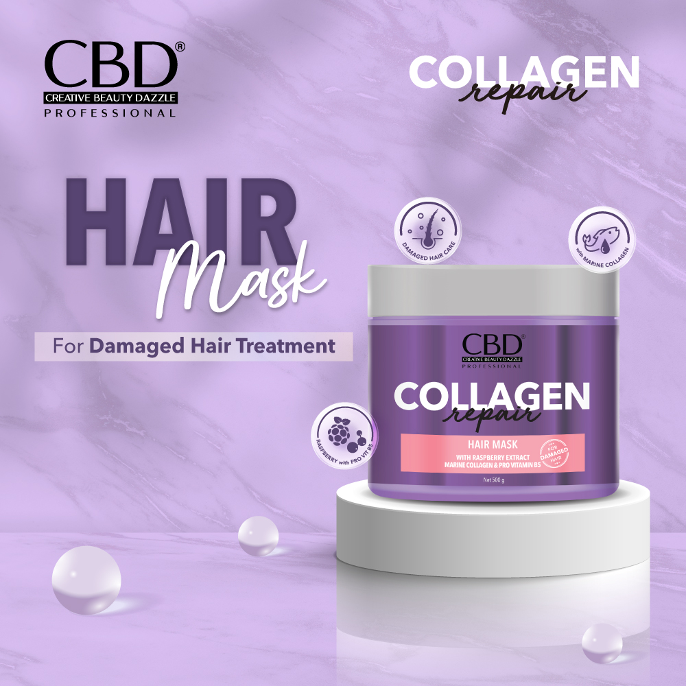 CBD Professional Collagen Repair (For Damaged Hair) - Hair Mask 250gr