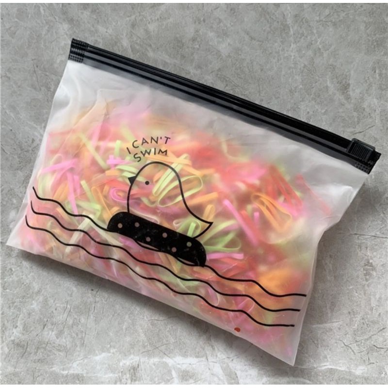 Karet Rambut Jepang + Pouch 25gr - Kuncir Ikat Rambut