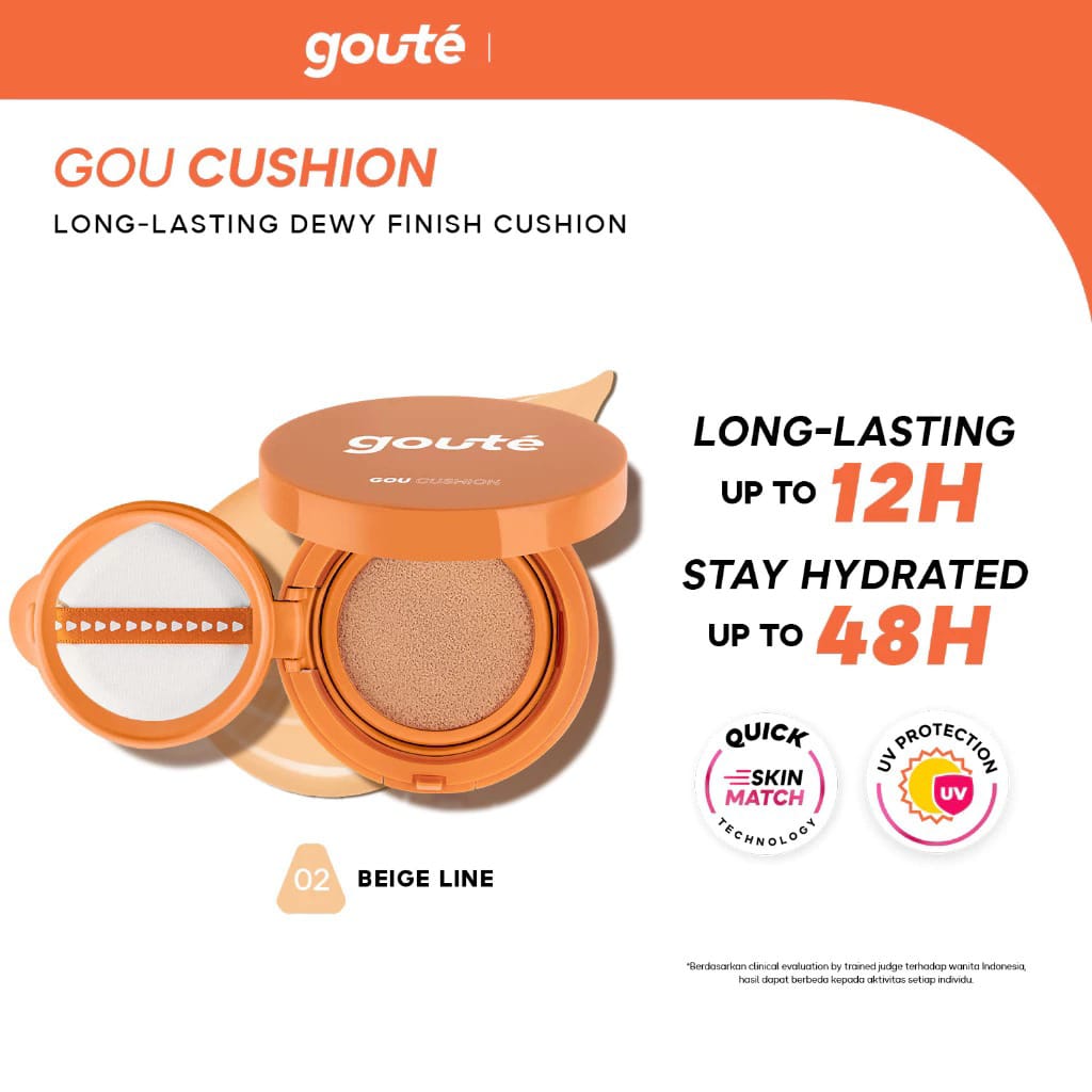 Goute Goucushion Dewy Finish Cushion 15gr - 02 Beige Line