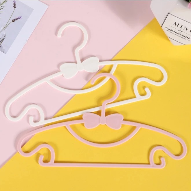 (SET 10pcs) Gantungan Baju Anak - BIRU (Kids Clothes Hanger Multifungsi Warna Pastel)