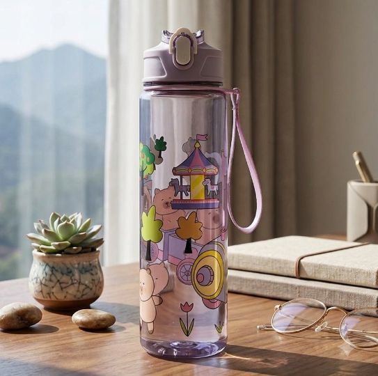 Botol Minum Capybara 750ml - UNGU (Free Sedotan + Strap)