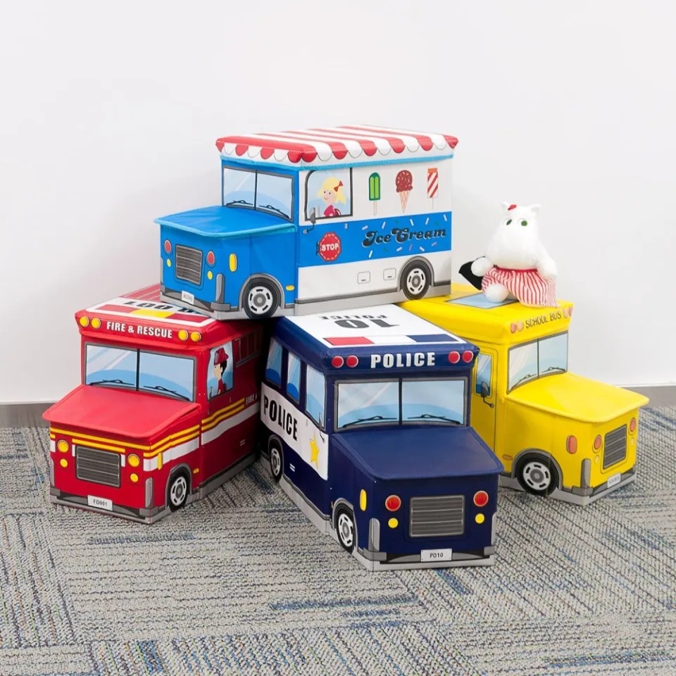 Storage Box Kotak Mainan Transportasi (Bus/Police)