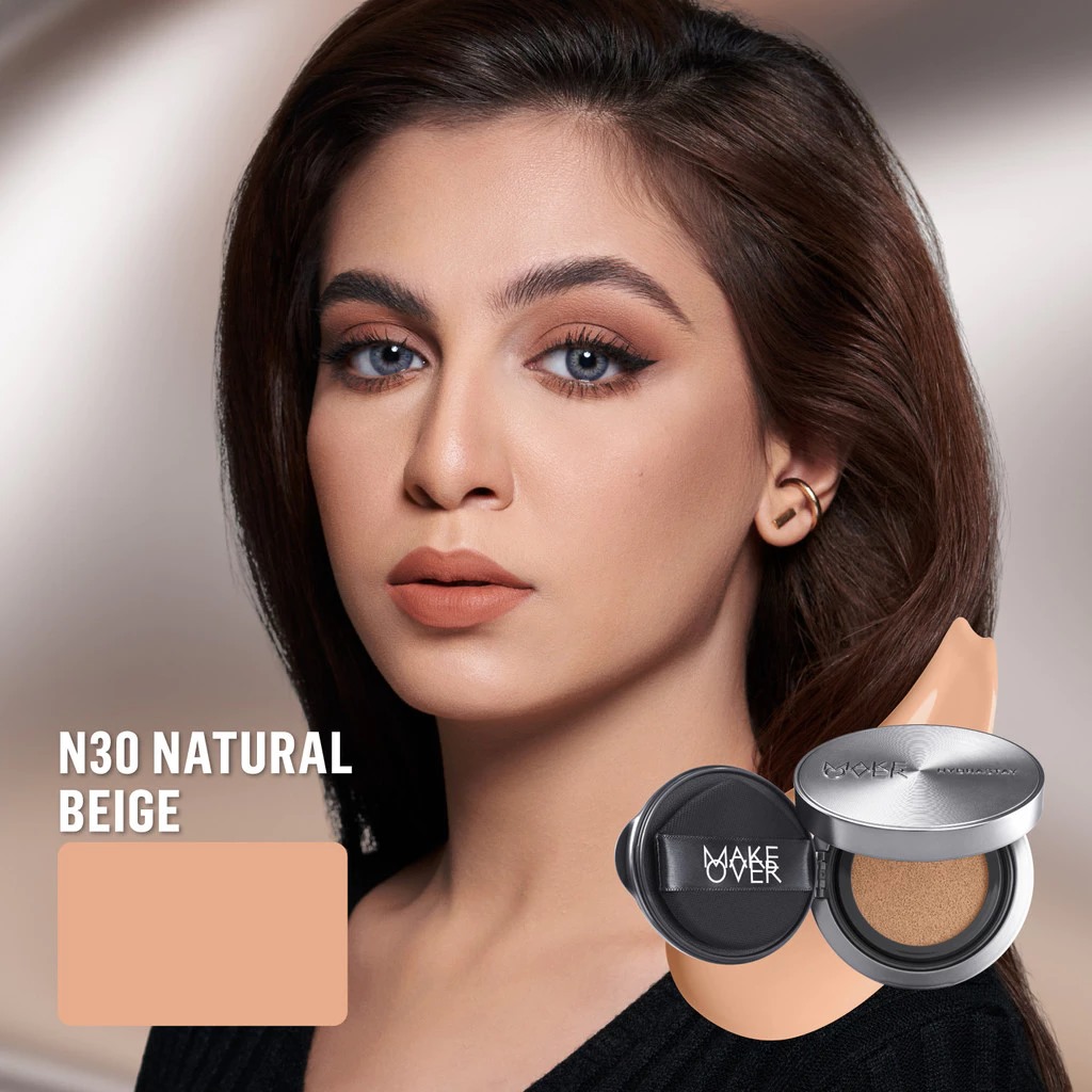 Make Over Hydrastay Prismatic Glass Cushion 24H Strongwear 12gr - N30 Natural Beige