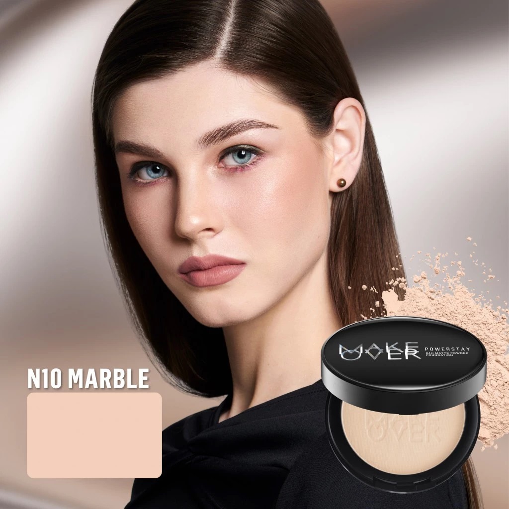 Make Over Powerstay Matte Powder Foundation 24H Oil Control 10gr - N10 Marble