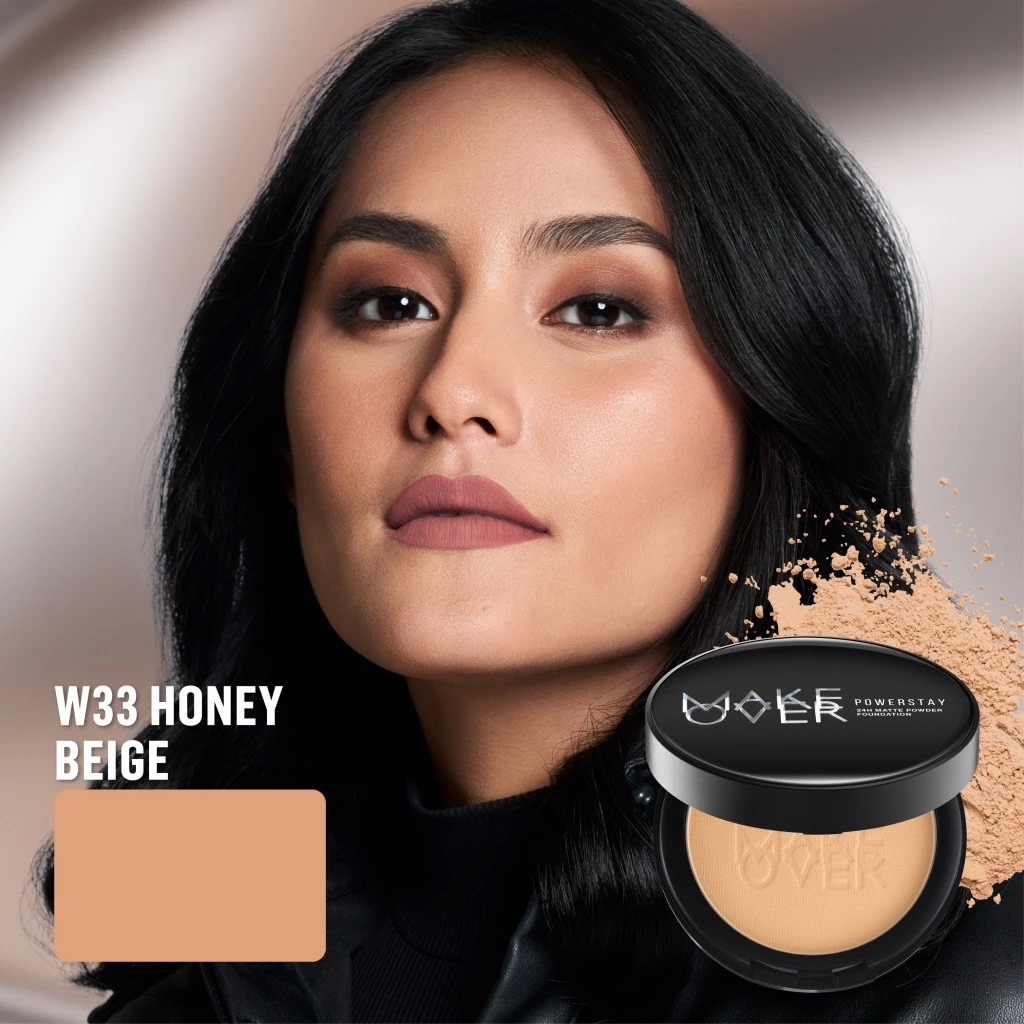 Make Over Powerstay Matte Powder Foundation 24H Oil Control 10gr - W33 Honey Beige