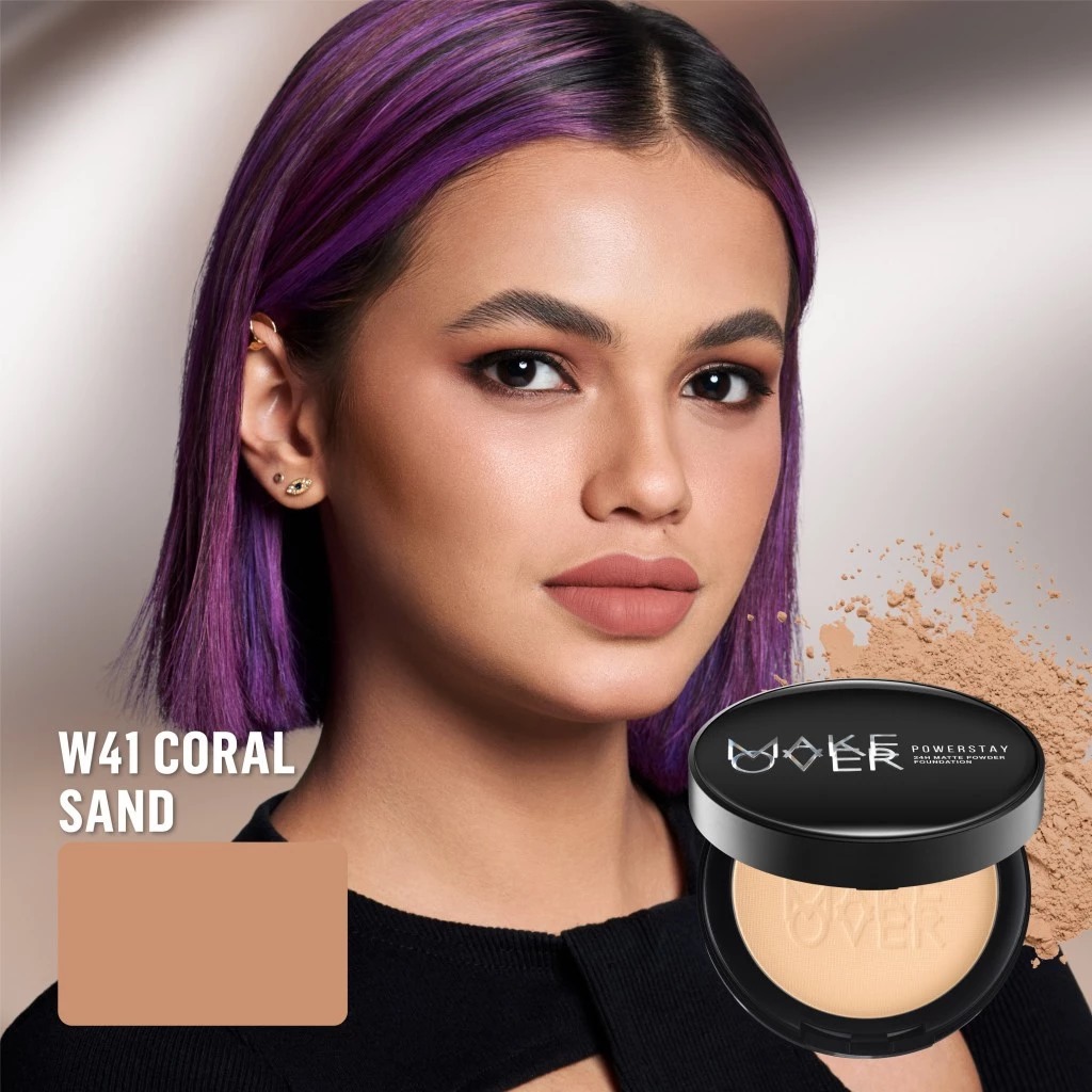 Make Over Powerstay Matte Powder Foundation 24H Oil Control 10gr - W41 Coral Sand