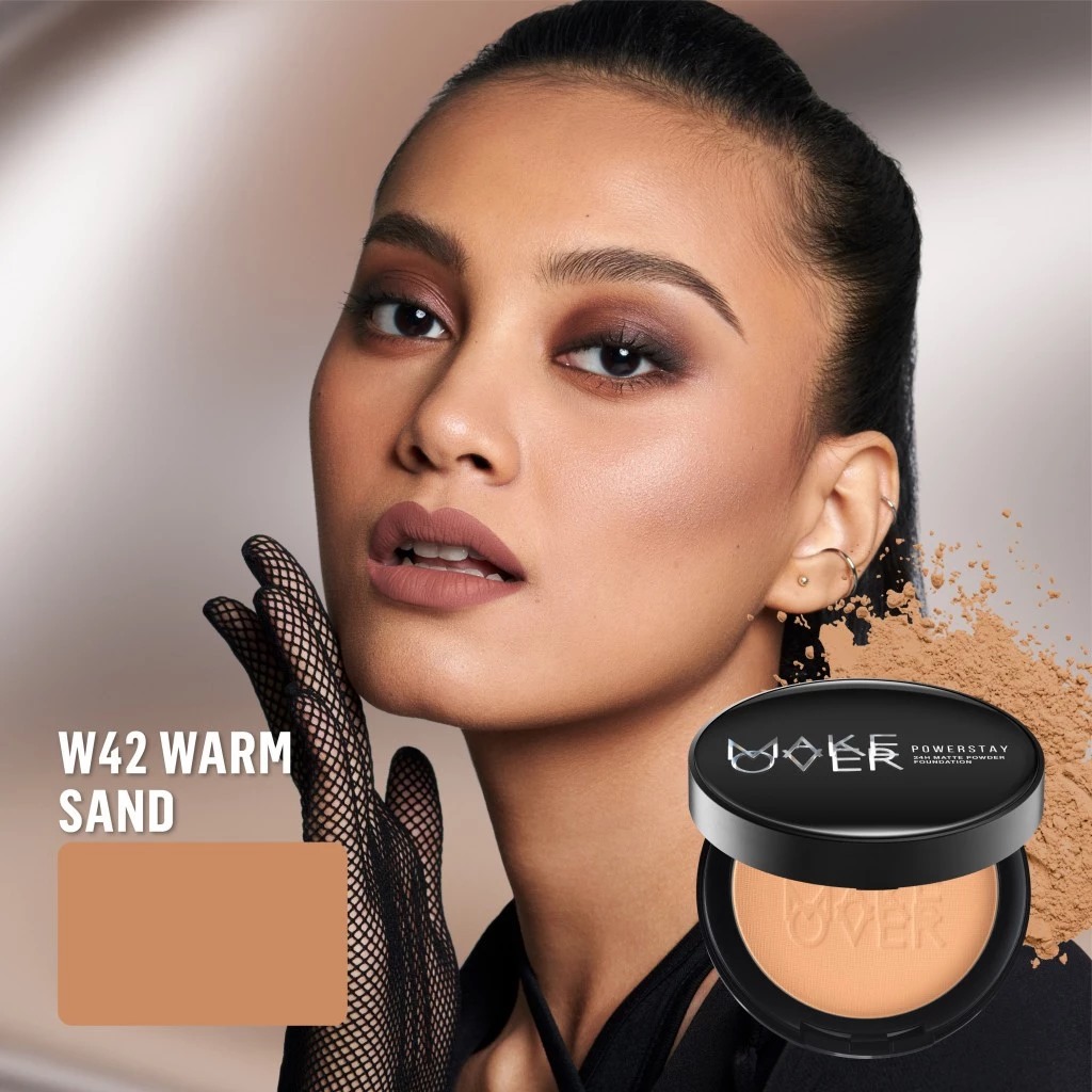 Make Over Powerstay Matte Powder Foundation 24H Oil Control 10gr - W42 Warm Sand