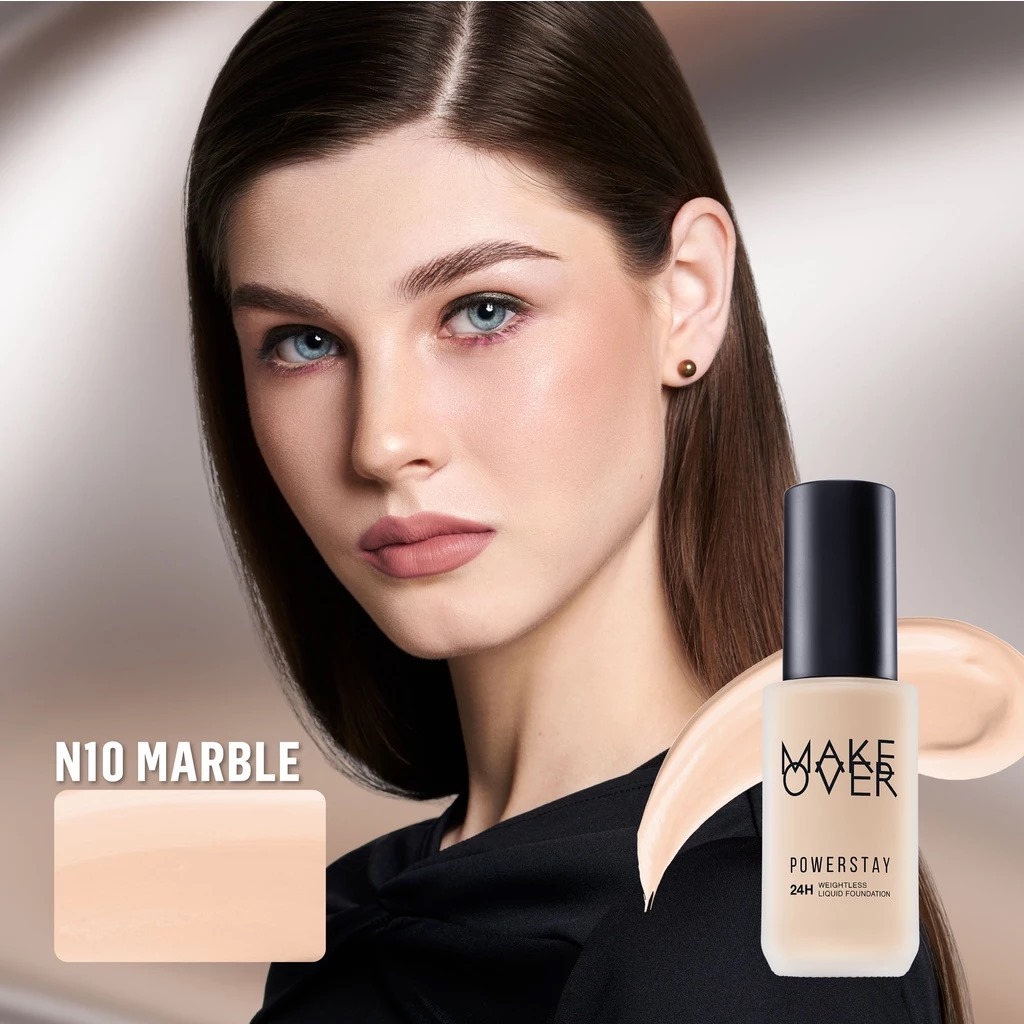 Make Over Powerstay Weightless Liquid Foundation 24H Oil Control 40ml - N10 Marble Make Over Powerstay Weightless Liquid Foundation 24H Oil Control 40ml - N10 Marble