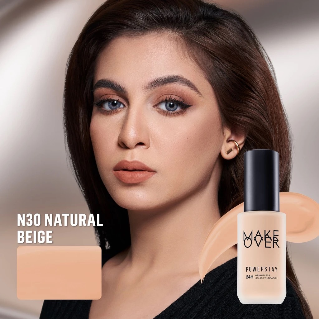 Make Over Powerstay Weightless Liquid Foundation 24H Oil Control 40ml - N30 Natural Beige