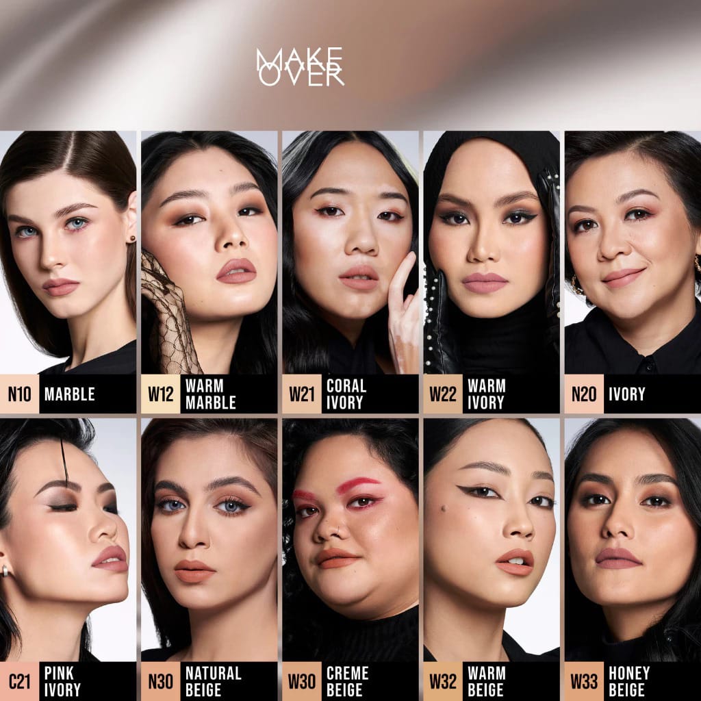 Make Over Powerstay Weightless Liquid Foundation 24H Oil Control 40ml - W32 Warm Beige Make Over Powerstay Weightless Liquid Foundation 24H Oil Control 40ml - W32 Warm Beige