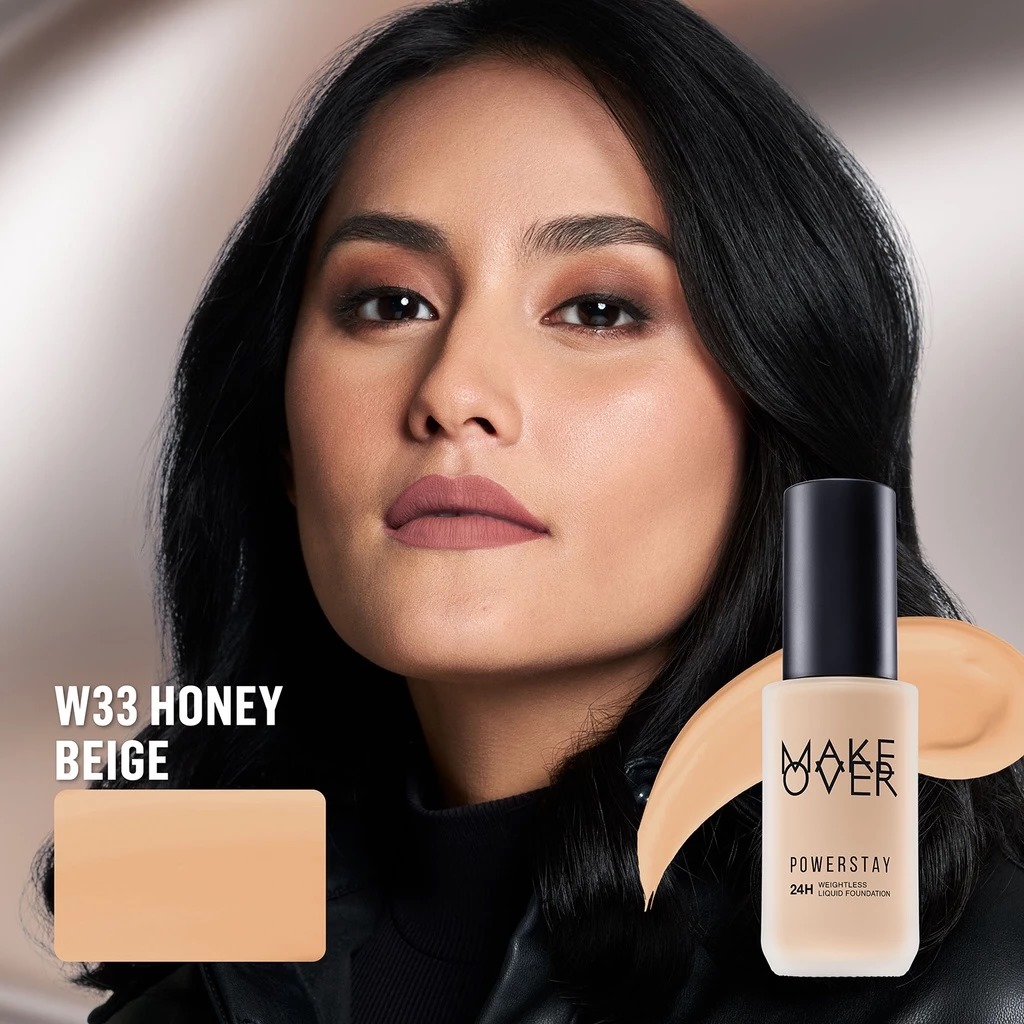 Make Over Powerstay Weightless Liquid Foundation 24H Oil Control 40ml - W33 Honey Beige