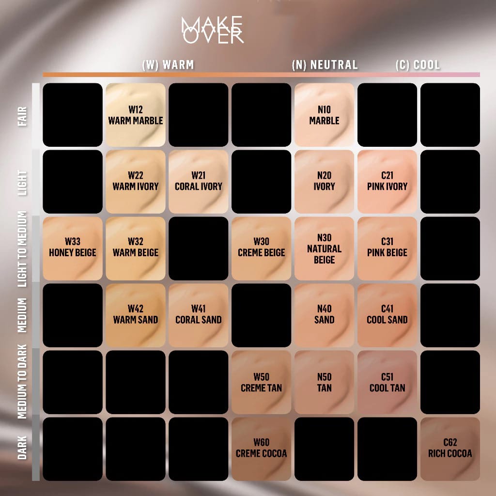 Make Over Powerstay Weightless Liquid Foundation 24H Oil Control 40ml - W33 Honey Beige