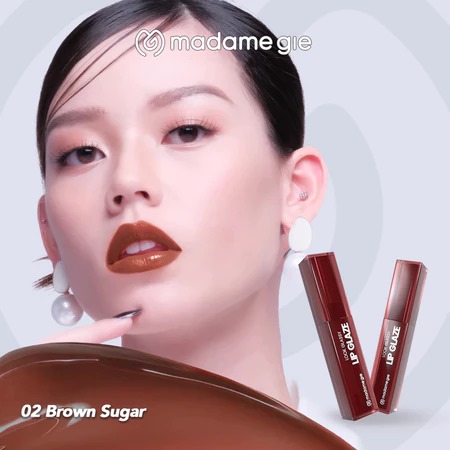 Madame Gie Look Glassy Lip Glaze 1.5ml - 02 Brown Sugar