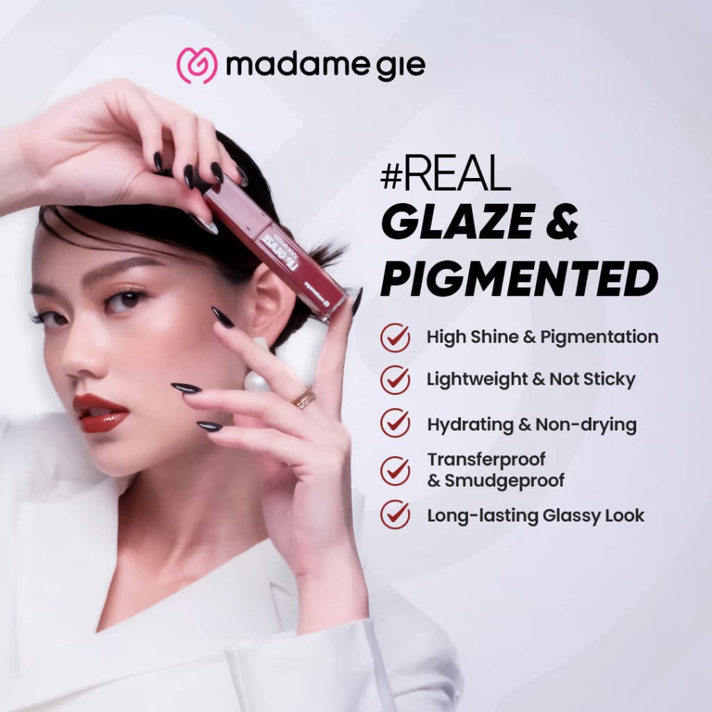 Madame Gie Look Glassy Lip Glaze 1.5ml - 02 Brown Sugar