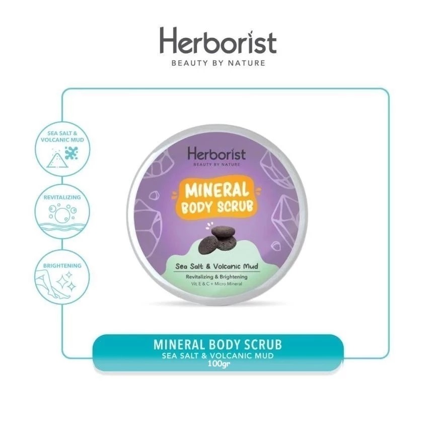 Herborist Mineral Body Scrub 100gr - Sea Salt & Volcanic Mud (Revitalizing & Brightening) Herborist Mineral Body Scrub 100gr - Sea Salt & Volcanic Mud (Revitalizing & Brightening)