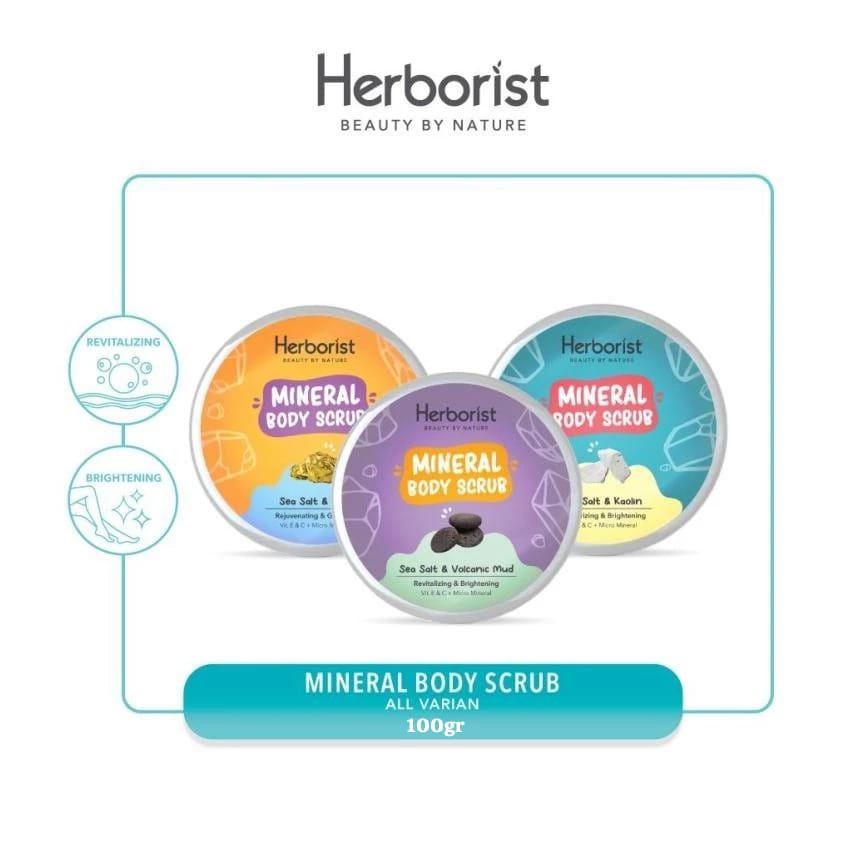 Herborist Mineral Body Scrub 100gr - Sea Salt & Volcanic Mud (Revitalizing & Brightening) Herborist Mineral Body Scrub 100gr - Sea Salt & Volcanic Mud (Revitalizing & Brightening)