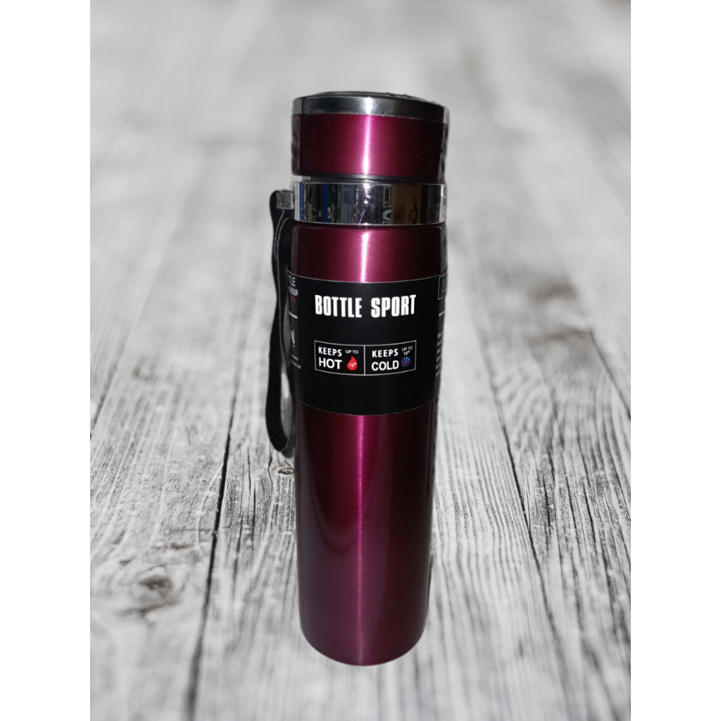 Termos Flask Metal 1000ml - UNGU (Botol Air Minum Tahan Panas Dingin) (314-18)