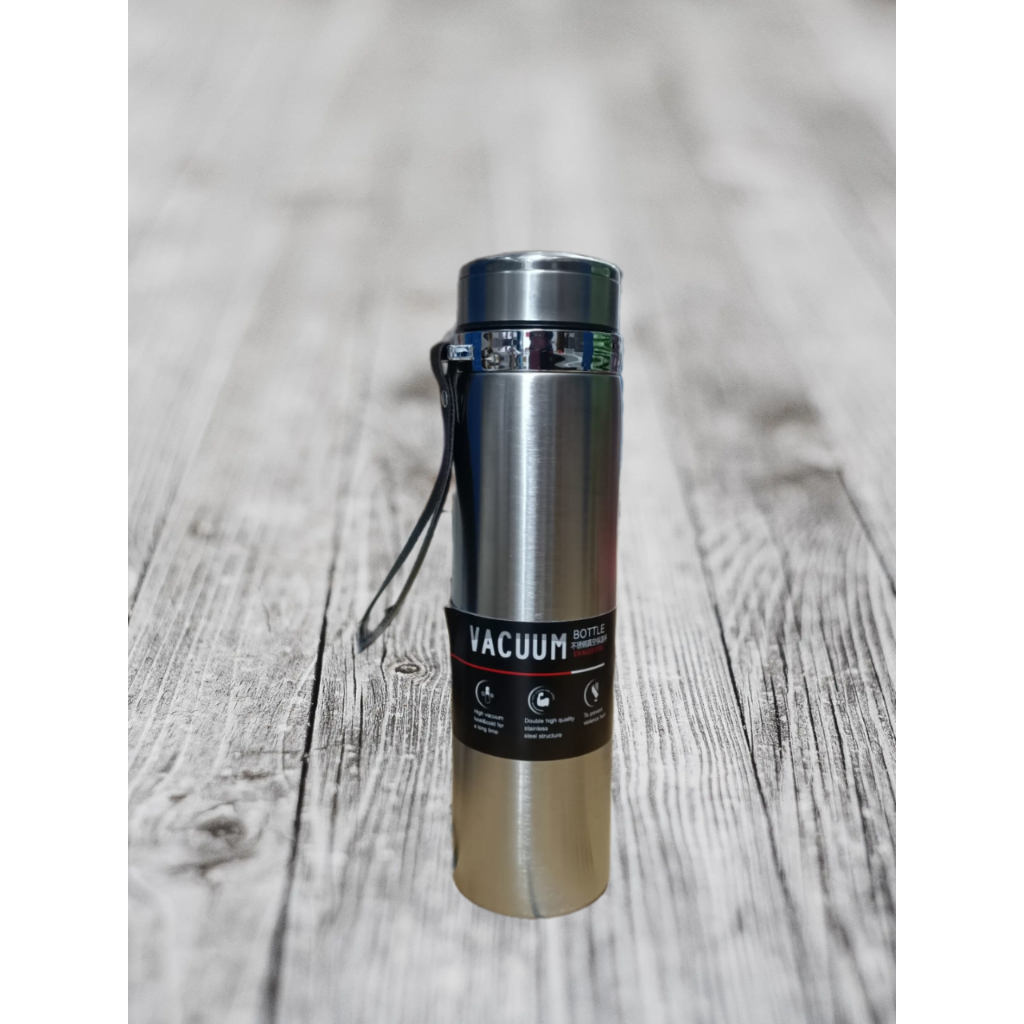 Termos Flask Metal 1000ml - SILVER (Botol Air Minum Tahan Panas Dingin) (314-18)