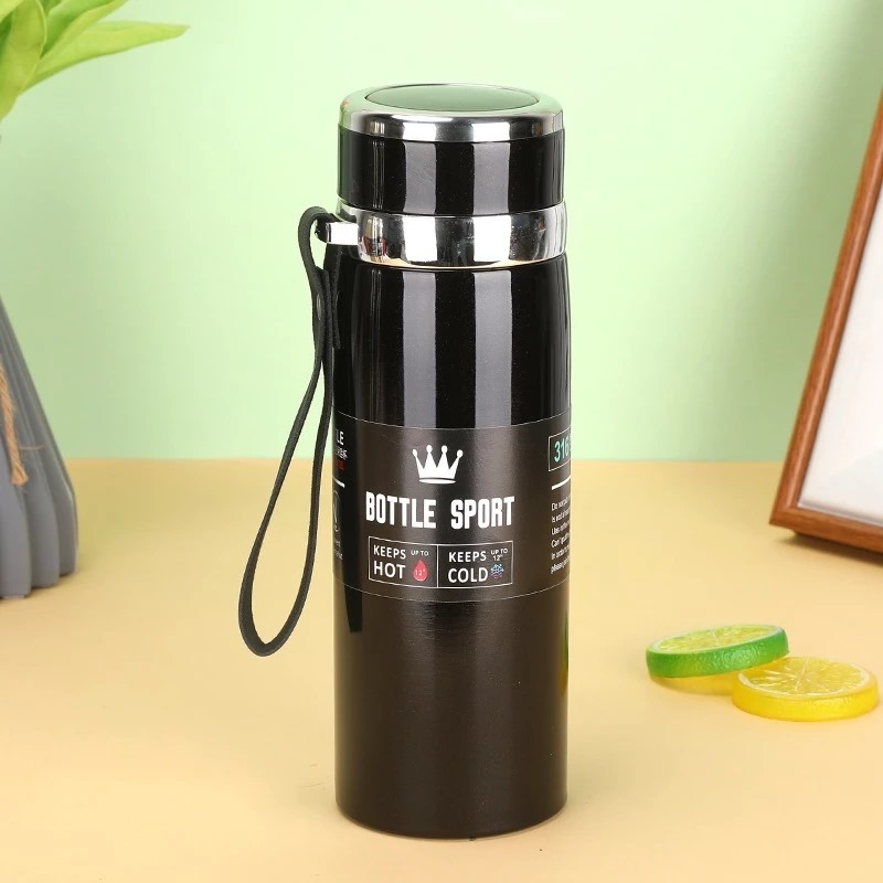 Termos Flask Metal 1000ml - SILVER (Botol Air Minum Tahan Panas Dingin) (314-18)