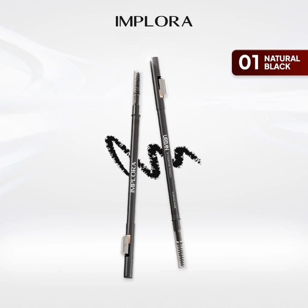 Implora Urban Eyebrow Pencil 2.5gr - 01 Natural Black (Pensil Alis) Implora Urban Eyebrow Pencil 2.5gr - 01 Natural Black (Pensil Alis)