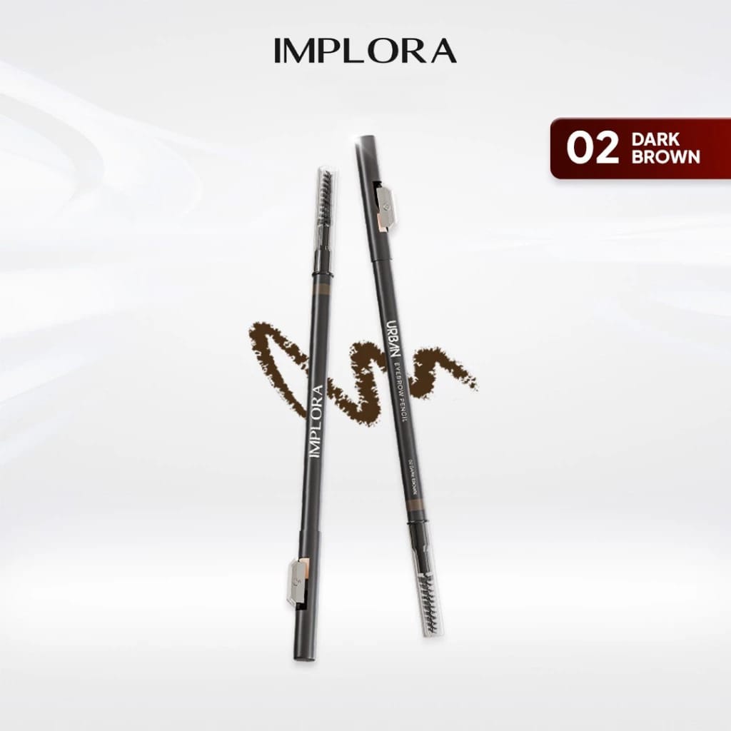 Implora Urban Eyebrow Pencil 2.5gr - 02 Dark Brown (Pensil Alis)