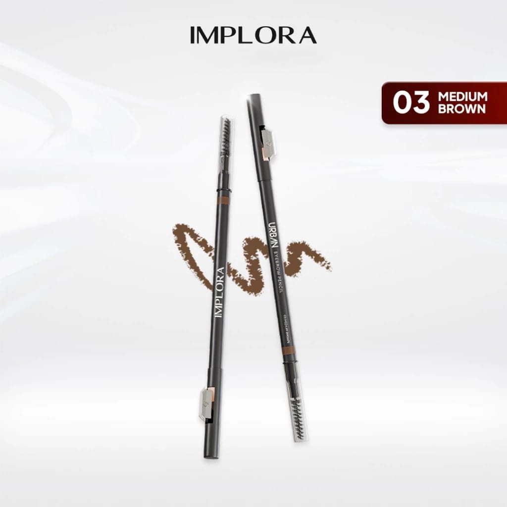 Implora Urban Eyebrow Pencil 2.5gr - 03 Medium Brown (Pensil Alis) Implora Urban Eyebrow Pencil 2.5gr - 03 Medium Brown (Pensil Alis)
